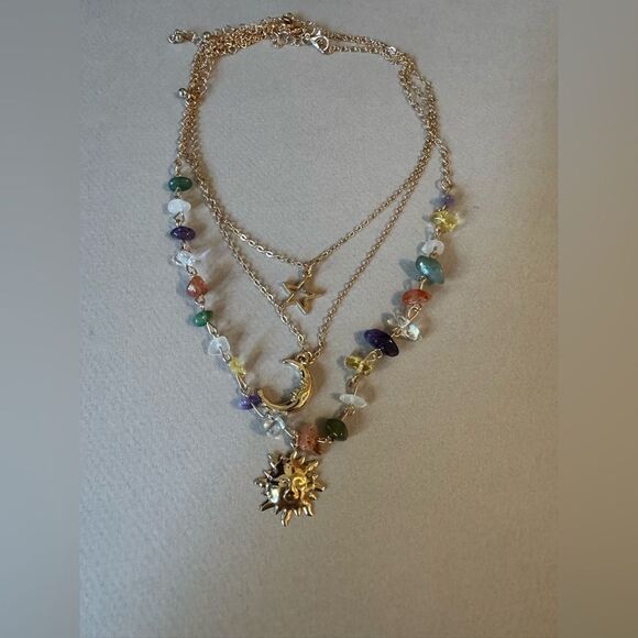 boho sun Necklace Set A1469 - Picture 3 of 3